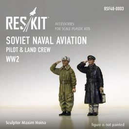 Res/Kit Soviet Naval Aviation pilot & land crew (WW2) 1/48