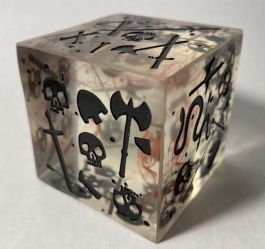 Massive Gelatinous Cube - Mini/Die In One - Blood Filled Black