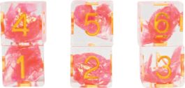 D6 Dice Set (6): Sharp Flamingo
