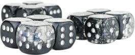 D6 Dice Set (12): 16mm Clubs