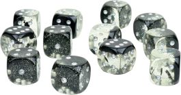 D6 Dice Set (12): 16mm Spades