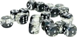 D6 Dice Set (18): 12mm Spades
