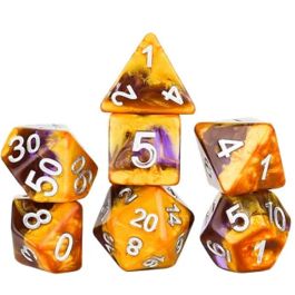 RPG Dice Set (7): Amethyst Geode
