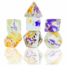 Role Playing Game Dice Set (7): Violet Swirl
