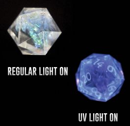 Role Playing Game Dice Set (7): Cloak & Dagger - Clear