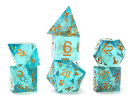 Role Playing Game Dice Set (7): Sharp Aqua Fairy