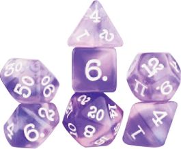 Role Playing Game Dice Set (7): Purple Glaze
