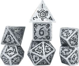 Role Playing Game Dice Set (7): Illusory Metal - Silver