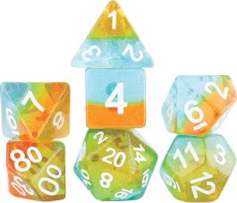 Role Playing Game Dice Set (7): Celestial - Ocean Dusk