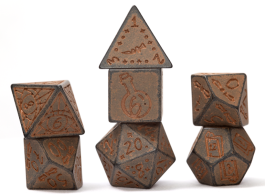 Role Playing Game Dice Set (7): Illusory Stone - Granite