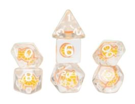 Role Playing Game Dice Set (7): Fruit Slice Dice Set - Orange