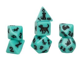Role Playing Game Dice Set (7): Seafoam Shepherd