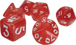 Polyhedral Dice Set (7): Munchkin - Red/White