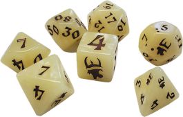 Polyhedral Dice Set (7): Munchkin - Tan/Brown