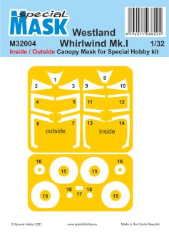 Special Hobby 1/32 Westland Whirlwind Mk.I Inside/Outside MASK