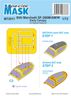 Special Mask 1/72 SIAI-Marchetti SF-260M/AM/W Mask