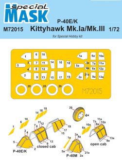 Special Mask 1/72 P-40E/K Kittyhawk Mk.Ia/Mk.III Mask