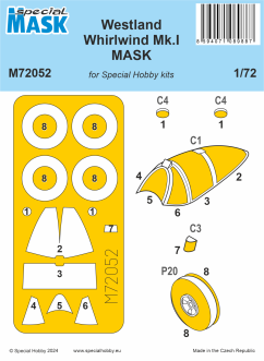 Special Hobby 1/72 Westland Whirlwind Mk.I MASK for Special Hobby Kits