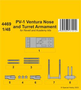CMK 1/48 PV-1 Ventura Nose and Turret Armament / for revell and Academy kits