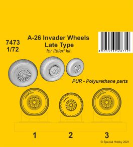 CMK 1/72 A-26 Invader Wheels Late Type / for Italeri kit