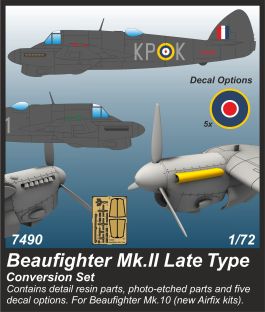 CMK 1/72 Beaufighter Mk.II Late Type Conversion set