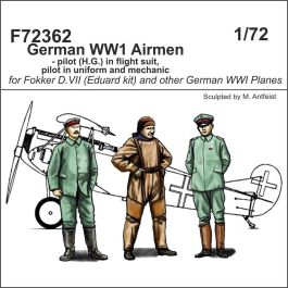CMK 1/72 German WWI Airmen - Pilot (H.G.) in Flight Suit, Pilot in Uniform and Mechanic