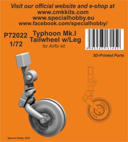 CMK 1/72 3D Printed Typhoon Mk.I Tailwheel w/Leg / for Airfix kit