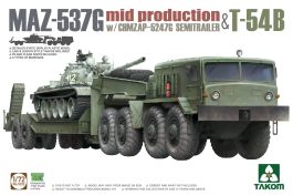 Takom 1/72 MAZ-537G w/ChMZAP-5247G Semi-trailer mid production & T-54B