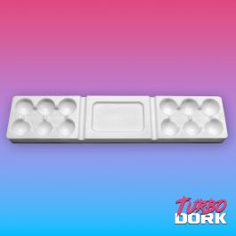 Turbo Dork Silicone Dry Palette (Large, White) 70g, 228mm x 50mm x 15mm