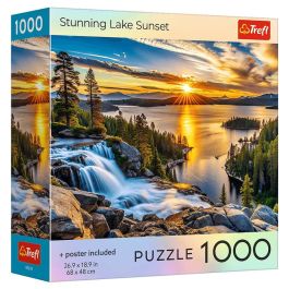Puzzle: Stunning Lake Sunset 1000 Piece (Trefl Red)