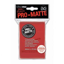 Deck Protection Sleeves: PRO: Matte Red (50)