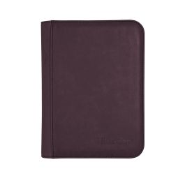 Pro-Binder: Premium Zippered 4-Pocket Suede - Amethyst