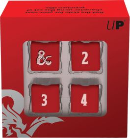 Dungeons & Dragons RPG: Heavy Metal Red and White D6 Dice Set