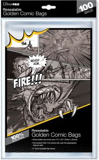 Resealable Comic Bags: Golden Size 7.75in x 10.5in (100)