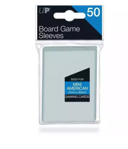 UPI82662 Ultra Pro Board Game Sleeves: Mini American 41x63mm (50)