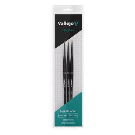 Brush Set: Definition: Synthetic fibers (Sizes 4/0, 3/0 & 2/0)