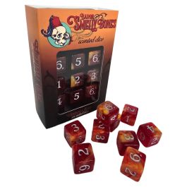 d6-Set: Scented Dice: Fireball Char (9)