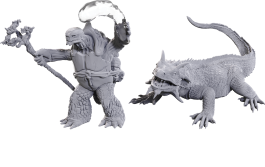Dungeons & Dragons: Nolzur's Marvelous Unpainted Miniatures - W24 Tortle Druid & Wild Shape Giant Lizard