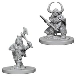 Dungeons & Dragons: Nolzur's Marvelous Minis: Dwarf Female Barbarian W4 (Unpainted)