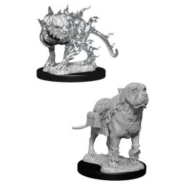 Dungeons & Dragons: Nolzur's Marvelous Minis: Mastif & Shadow Mastif W11 (Unpainted)