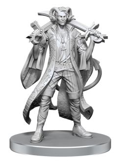 Critical Role Unpainted Miniatures: Mollymauk Tealeaf & Caduceus Clay